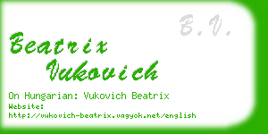 beatrix vukovich business card